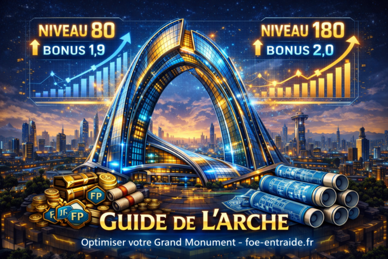 Tableau des bonus Arche Forge of Empires.